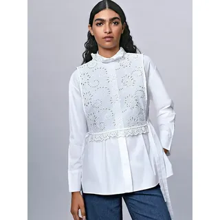 Blusenlatz Peter Hahn weiss, 002