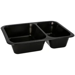 Papstar PROPAC Mehrweg-Menüschalen schwarz 22,7 x 17,8 cm, 20 St.