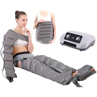 6-Hohlraum-Lymphdrainage-Bein-Massagegerät, elektrisches Bein-Luftkompressions-Massagegerät für Zirkulationsarm-Bein-Taille wickelt Fußknöchel-Wadenmassage-Maschine Schmerzen entspannen, Bein-Kompre