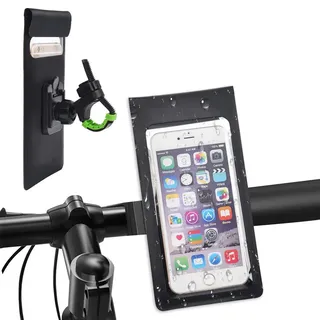 NA Fahrrad-Handyhalterung, wasserdicht, verstellbare Fahrrad-Handyhalterung mit wasserdichter Hülle, universelle Fahrrad-Lenkertasche für Smartphone bis zu 15.2 cm (6 Zoll)