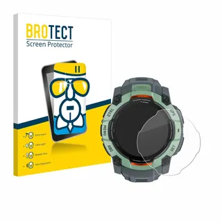 BROTECT Schutzglas für Garmin Instinct 3 AMOLED | (50 mm) Transparenter Displayschutz Made in Germany Schutzfolie Panzer Folie Glas 9H Anti-Fingerprint Einfache Montage Clear