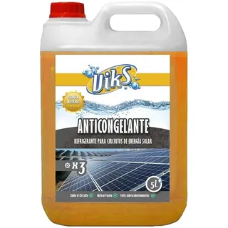 Viks | Solarflüssigkeit Solarliquid | Frostschutz Wärmeträgermedium Solarpannel | Schaltschutz | Propylenglykol | Solarfluid Direkte | 5L