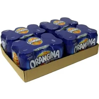 ORANGINA - Limonade und Orangensaft mit 2% Fruchtfleisch. 24 x 33 cl Dosen. BBQ