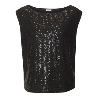 LASCANA Paillettenshirt Damen schwarz Gr.32/34