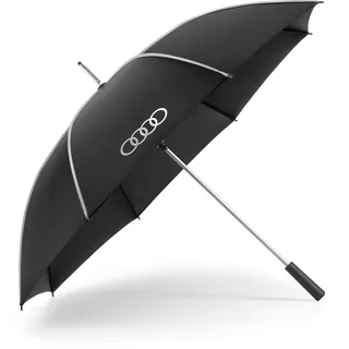 Audi Collection Audi Stockschirm groß schwarz/silber 3122200100 Regenschirm Automatik Schirm, schwarz
