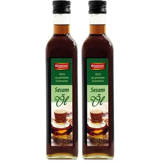 DIAMOND Sesamöl, aus 100% gerösteten Sesamsamen, ein kulinarischer Genuss mit nussigem Aroma - 1 x 500 ml (Packung mit 2)