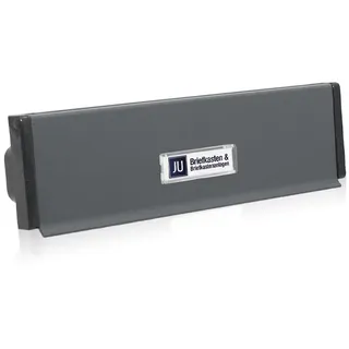 JU Briefeinwurf Einwurfklappe Briefkastenklappe Einwurfblende 02-183, anthrazitgrau matt