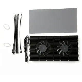 Grafikkarten-Backplate-Kühler aus Aluminiumlegierung, 4-poliger Backplane-Speicherkühler für Gaming-PC