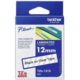 Brother TZE-131S für Brother P-Touch schwarz / transparent 12 mm x 4 m