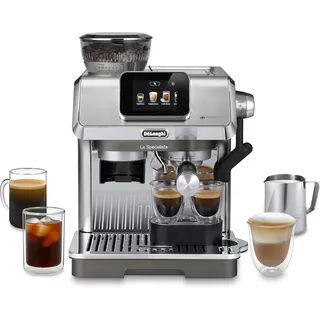 De'Longhi DeLonghi La Specialista Touch EC9455.M - 7 Kaffeespezialitäten Espressomaschine Edelstahl/Schwarz