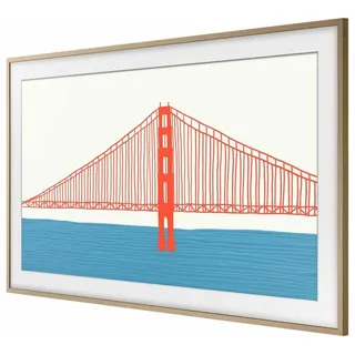 SAMSUNG Design Modern für 2021 The Frame TV 65  , Farbe Teak