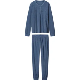 esmara® Damen Frottee-Pyjama (Blau, S(36/38))