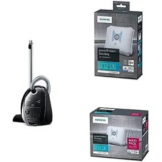 Siemens Staubsauger mit Beutel Z 3.0 VSZ3B212, Bodenstaubsauger + 4X Staubsaugerbeutel PowerProtect Typ G All, VZ41FGALL + 16x Staubsaugerbeutel PowerProtect Typ G All, VZ16GALL