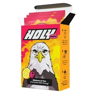 Holy Getränkepulver Energy Raspbeery Raptor, Himbeere & Yuzu, Energy-Drink, mit Koffein, Vitaminen & zuckerfrei, 3 Stück