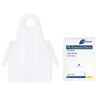 Meditrade PE-Einmalschürze aus LDPE weiß 160x82cm