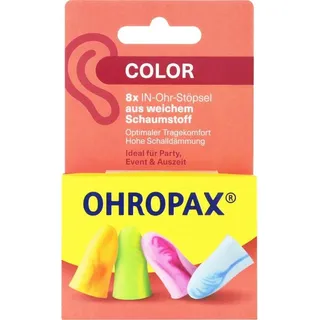 Ohropax COLOR SCHAUMSTOFF IN-Ohr Stöpsel 8 st