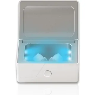 IRIVER BLANK Automatischer Hörgerätetrockner und elektronischer Cochlear-Trockner UV-C-Desinfektions-Sanitizer und Reinigungsfall-Halter und Trockenbox