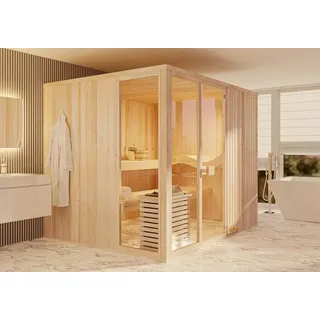 FinnTherm Innensauna Ergo Panorama 3 Sitzbänke