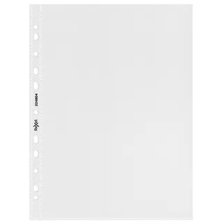 Rexel Prospekthüllen A4 PP (Polypropylen) Öffnung oben 11 Löcher 224804 50 Stück