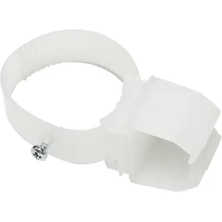 GARDINIA 2 x Halter für U-Laufschiene, zur Befestigung an einem Wandträger, Kunststoff, Weiß