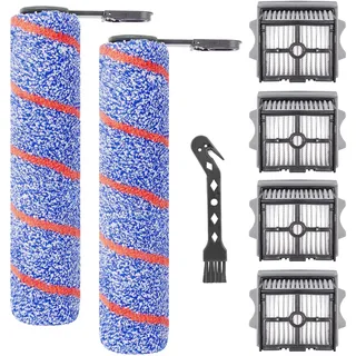 Heykewi Bürstenrolle Filter Ersatzteile für Tineco Floor One S7 Artist/stretch S6 / Switch S6 / S7 Stretch Ultra / S9 Artist/ S6 Stretch Lite/Switch S7 Stretch/Switch S6 Stretch / S7 Stretch Steam