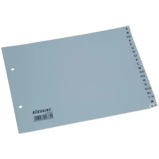 Büroring Register A-Z Sparformat, A4 20-teilig, PP-Folie, grau,