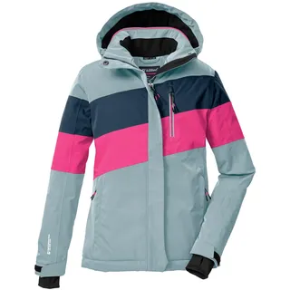 KILLTEC KSW 197 Mädchen Skijacke hell rauchblau/neon pink/nachtblau 128