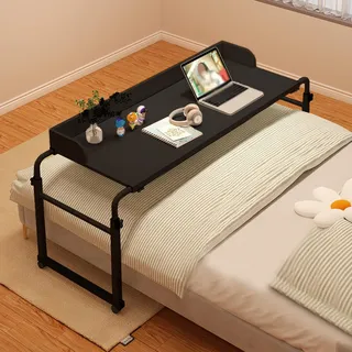 Over Bed Table,betttisch Auf Rollen Höhenverstellbar Betttisch Höhenverstellbar überbetttisch Mit Rollen Betttische(Color:Schwarz+)
