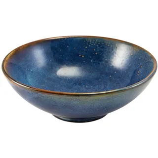 Genware Terra Porcelain Aqua Blue Noodle Bowl 20.2cm Set of 6