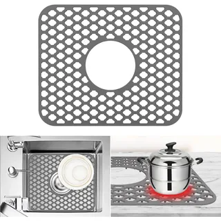 Silikon Spülbeckenmatte, Spülbeckeneinlage 34X29 Cm, Spülbeckenschutz Zusammenkl