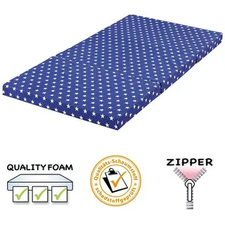Kinder Baby Reisebett Blau Star Matratze klappbar f. Kinderbett Reisebett 120x60