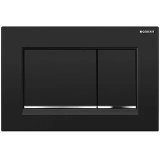 Geberit Sigma 30 Drückerplatte Schwarz Glänzend/Chrom für UP720, UP320, UP300 und UP700