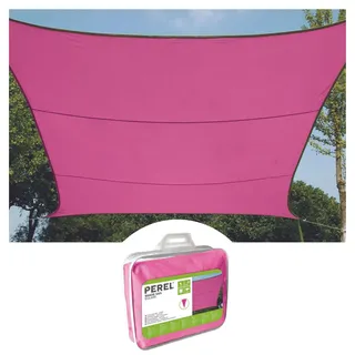 Perel Viereck-Sonnensegel 360 cm x 360 cm Fuchsia
