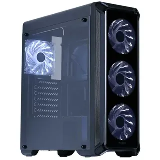 Zalman i3 Edge Midi-Tower PC Gehäuse ATX Gaming Tower, Computergehäuse, ATX Case, PC Case Black, PC-Gehäuse ATX, Computer Gehäuse Gaming, Schwarz