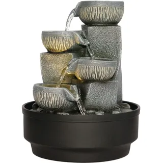 Dehner Polyresin-Zimmerbrunnen Nalani, mit LED-Beleuchtung, ca. H27,5 cm