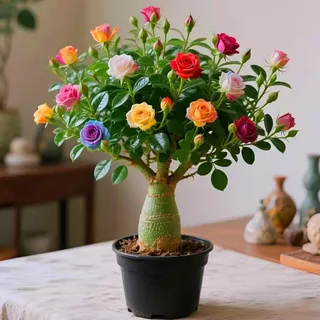 Schnelles Wachstum Seltene Wüstenrose Seltene Wüstenrose Winterhart WüStenrosenknolle Winterhart Schönes Bepflanzen von Staudengärten