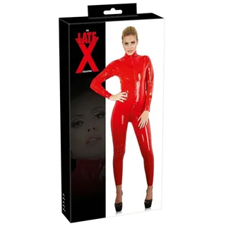 Late X, Latex Catsuit, Rot, Größe XS