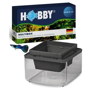 Hobby Aquaristik Multibox 10 x 10 x 6 cm - Futterbehälter mit Sieb