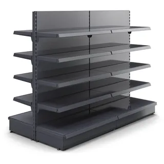 GGM Moebel Brooklyn | Gondel Mittelraumregal | B200xH165cm | Inkl. 8 Regalböden / M | Komplett