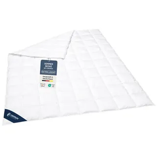 casimum Daunendecke 155x220 cm extra leichte Sommerdecke, Bettdecke 60% Daunen 40% Federn, Größe: