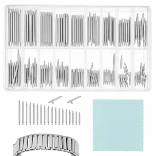 PETERMALLON 144-teiliges Set, 8 mm-25 mm, professionelles Werkzeug, Federstege, Reparaturset, Uhrenarmband, Edelstahl, Stifte, Uhren, Reparatur-Zubehör, Werkzeug