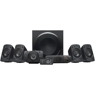 Logitech Z906 5.1 Sound System, Lautsprecher mit 1000 Watt Surround Sound, THX, Mehrere Audio-Eingänge, Fernbedienung, EU Stecker, PC/PS4/Xbox/Stereo-Anlage/TV/Smartphone/Tablet - Schwarz