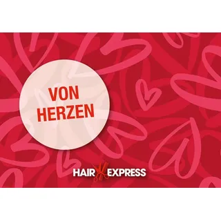 HairExpress Gutschein Trägerkarte von Herzen