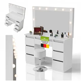 Juskys Schminktisch Lilia mit Hocker Tonia