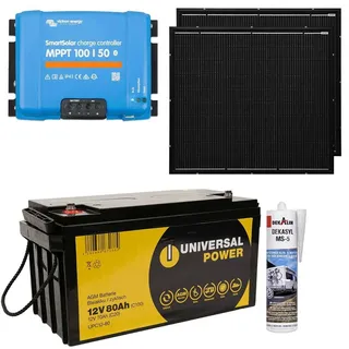 a-TroniX Solaranlage Wohnmobil 400W mit 80Ah Batterie und Victron MPPT Laderegler