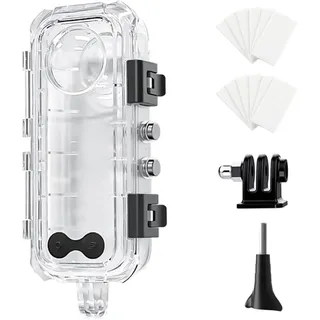 wasserdichtes Tauchgehäuse, 60 m Tauchgehäuse für Insta360 X5 Kameragehäuse Zubehör mit Anti-Beschlag-Einsatz und Aufbewahrungstasche, Kamera Wasser Schutz Hülle Protective Case Schutzgehäuse
