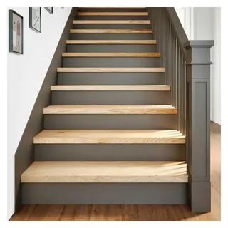 vidaXL Treppenstufen 16 Stk. Unbehandelt 100x30x2 cm Massivholz Eiche