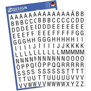 Avery Zweckform Buchstabenetiketten 3720 Schwarz 6,5 mm 240 Etiketten
