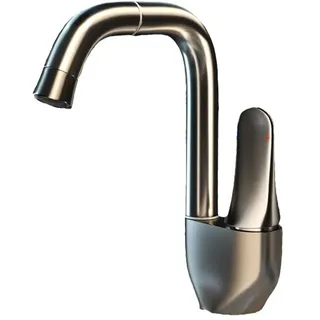 Armatur Für Warm- Und Kaltwasser Im Badezimmer, Waschbeckenarmatur Im Kran-design, Neu Eingetroffen, Anthrazitgrau