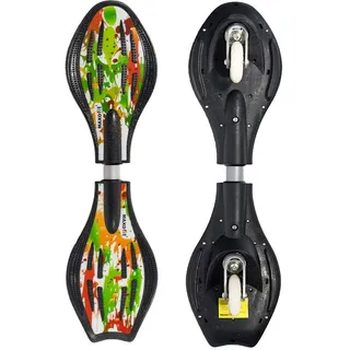 Waveboard MAXOfit Pro Close Mini Paint | Bis 129 kg | Mit Leuchtrollen, Tasche und Zubehör